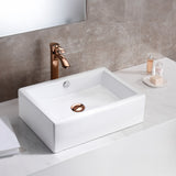 Deux Series Ceramic Vessel Sink in White