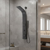 Aura Series 39 in. 2-Jetted Full Body Shower Panel System with Rainfall Showerhead and Spray Wand