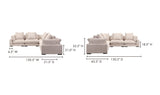 Tumble Classic L-Shaped Modular Sectional Cappuccino