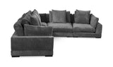 Tumble Classic L-Shaped Modular Sectional Charcoal Grey