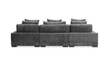 Tumble Classic L-Shaped Modular Sectional Charcoal Grey