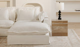 Olivia Left Arm Facing Chair White