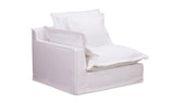 Olivia Left Arm Facing Chair White