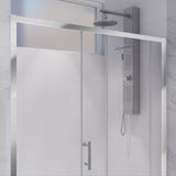 Halberd Series 47 to 48 in. x 72 in. Sliding Framed Shower Door  with Tsunami Guard Tempered Glass