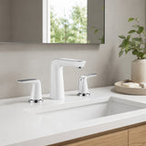 Pendant Series 8 in. Widespread 2-Handle Low-Arc Bathroom Faucet in Polished Chrome