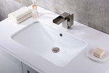 Lanmia Series 24 in. Ceramic Undermount Sink Basin in White