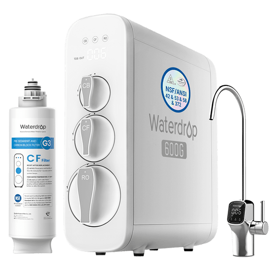 G3P600 Tankless RO System with Extra Plus a CF Filter - Waterdrop G3P600