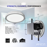 Midnight Series 100 CFM Ceiling Mount Bathroom Exhaust Fan with Brilliant LED Panel Light and Cozy Night Light