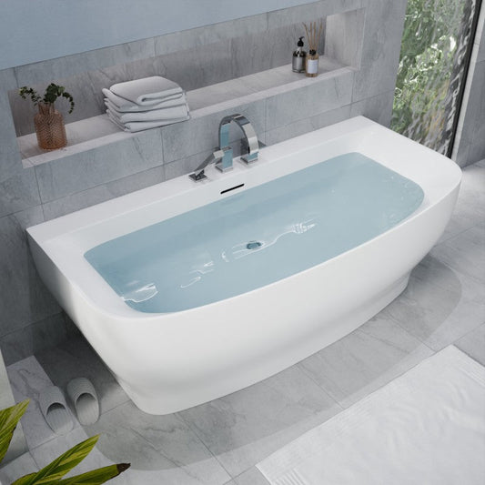 5.41 ft. Freestanding Bathtub in White