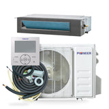 Pioneer® Quantum Ultra™ 9,500 BTU 19.6 SEER2 230V Ceiling Concealed Ducted Mini-Split Air Conditioner Inverter Heat Pump Full Set