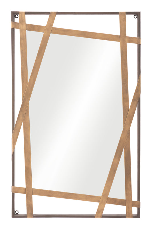 Tolix Mirror Antique Gold & Black