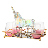 Iridescent Unicorn Wine Whiskey Decanter Set 750ml