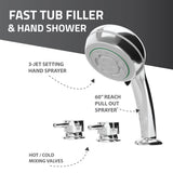 ANZZI Compact Therapeutic Walk-In Tub with Dual Hydrotherapy (Air & Water), Inline Heater, and Quick Fill Faucet, White