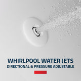 ANZZI Value Series 26 in. x 46 in.Quick Fill Walk-in Whirlpool Tub in White