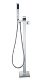 Angel 2-Handle Claw Foot Tub Faucet with Hand Shower in Polished Chrome