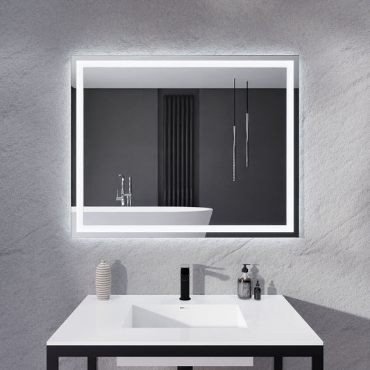 32-in. x 40-in. LED Front Lighting Bathroom Mirror with Defogger