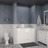 ANZZI Nimbus Series 30 in. L x 59 in. W  Dual Jetted Bathtub in White with Microbubbles Jet
