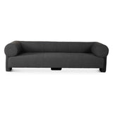 Maison Georgia 94" Sofa in Black Boucle Fabric