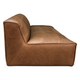 Maison Blayne Armless Sofa in Charme Mocha Leather