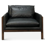 Maison Norah Accent Chair in Charme Black Leather