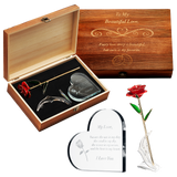 Anniversary, Birthday & Everyday 24K Gold Rose Love Box