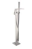 ANZZI Union Floor Mount Tub Filler (41" H), 2-Handle Control, 60" Hand Sprayer, Solid Brass, cUPC Certified, Various Finishes