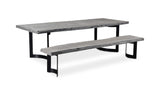 Bent Dining  Table Small Grey