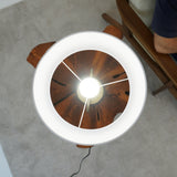 Grid Metal Circular Table Lamp