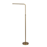 Verve Brassed Gold Floor Lamp with On/Off Switch Adjustable Led Round Base