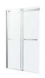 Kahn Series 45 to 48 in. x 76 in. Sliding Frameless Shower Door with Tsunami Guard Tempered Glass