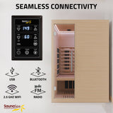 Full Spectrum 3-Person Infrared Indoor Sauna with Full Range Near, Mid, and Far Infrared Panels and WiFi Control