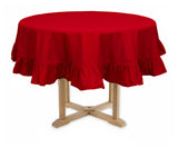 Round Ruffled Tablecloth