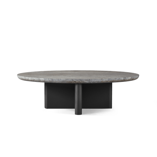 VICTORIA ALUMINUM Oval Stone Coffee Table