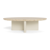 VICTORIA ALUMINUM Oval Stone Coffee Table