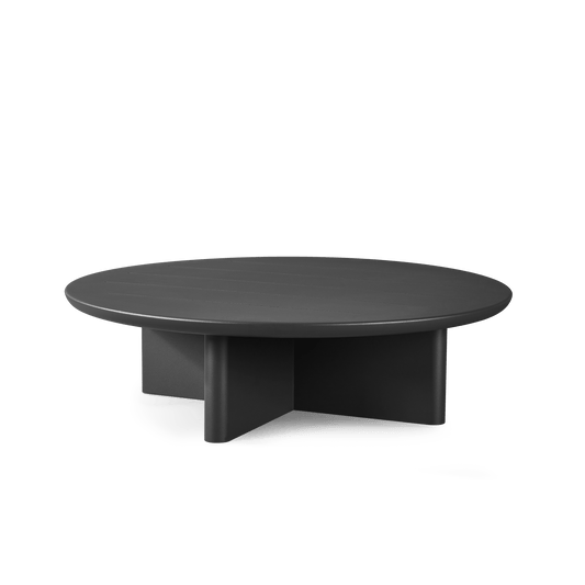 VICTORIA ALUMINUM Round Slatted Coffee Table