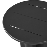 VICTORIA ALUMINUM Round Slatted Side Table