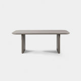 VICTORIA ALUMINUM Slatted Dining Table 81"