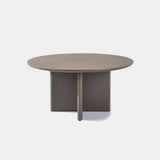 VICTORIA ALUMINUM Slatted Round Dining Table 60"