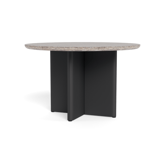 VICTORIA ALUMINUM Stone Round Dining Table 48"