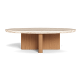 Victoria Teak Oval Stone Coffee Table