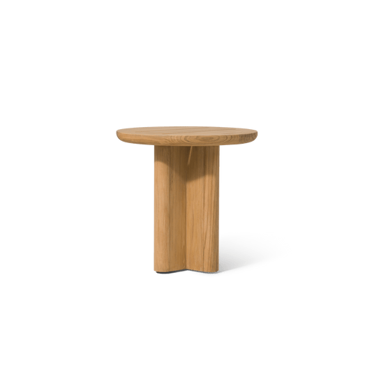 Victoria Teak Round Slatted Side Table