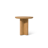 Victoria Teak Round Slatted Side Table