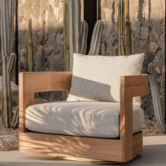 Victoria Teak Swivel Lounge Chair