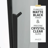 Stellar Series 76 in. x 57-60 in. Sliding Frameless Shower Door with Alcove Shower Base - Multiple Finishes