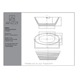 Nimbus 5.6 ft. Acrylic Center Drain Freestanding Bathtub in Glossy White