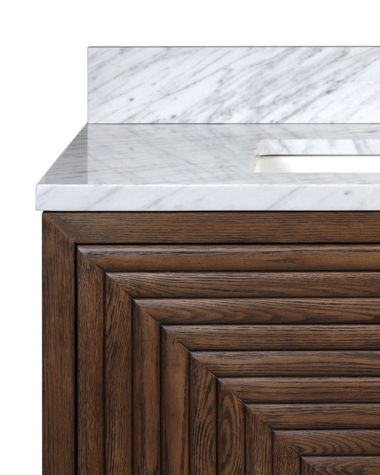 Morombe 36" Cocoa Marble Vanity with Rectangular Undermount Sink