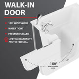Coupe Series 29 in. x 53 in. Left Drain Wheelchair Access Walk-In Whirlpool Tub with Powered Fast Drain in White