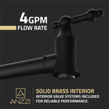 Marca 360-Degree 24 in. Wall Mounted Pot Filler with Dual Swivel