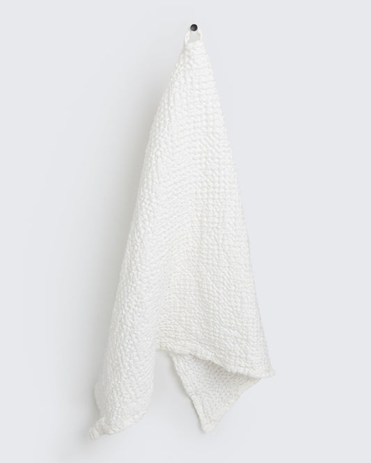 Waffle Kitchen Towel in White