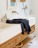 Dark gray waffle towel set (3 pcs)